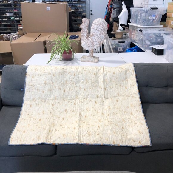 Handcrafted Patchwork Lap Quilt Stars and Trees Design 43x40 - Picture 3 of 6